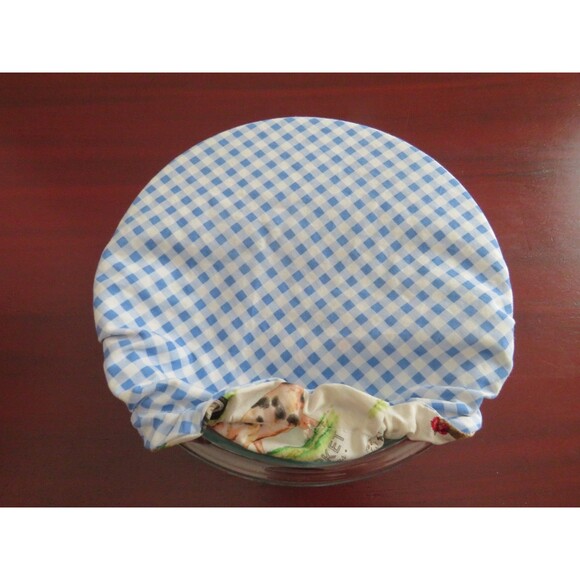 Kitchenaid Bowl Cover, Reversible Farm and Blue Gingham - Picture 2 of 6